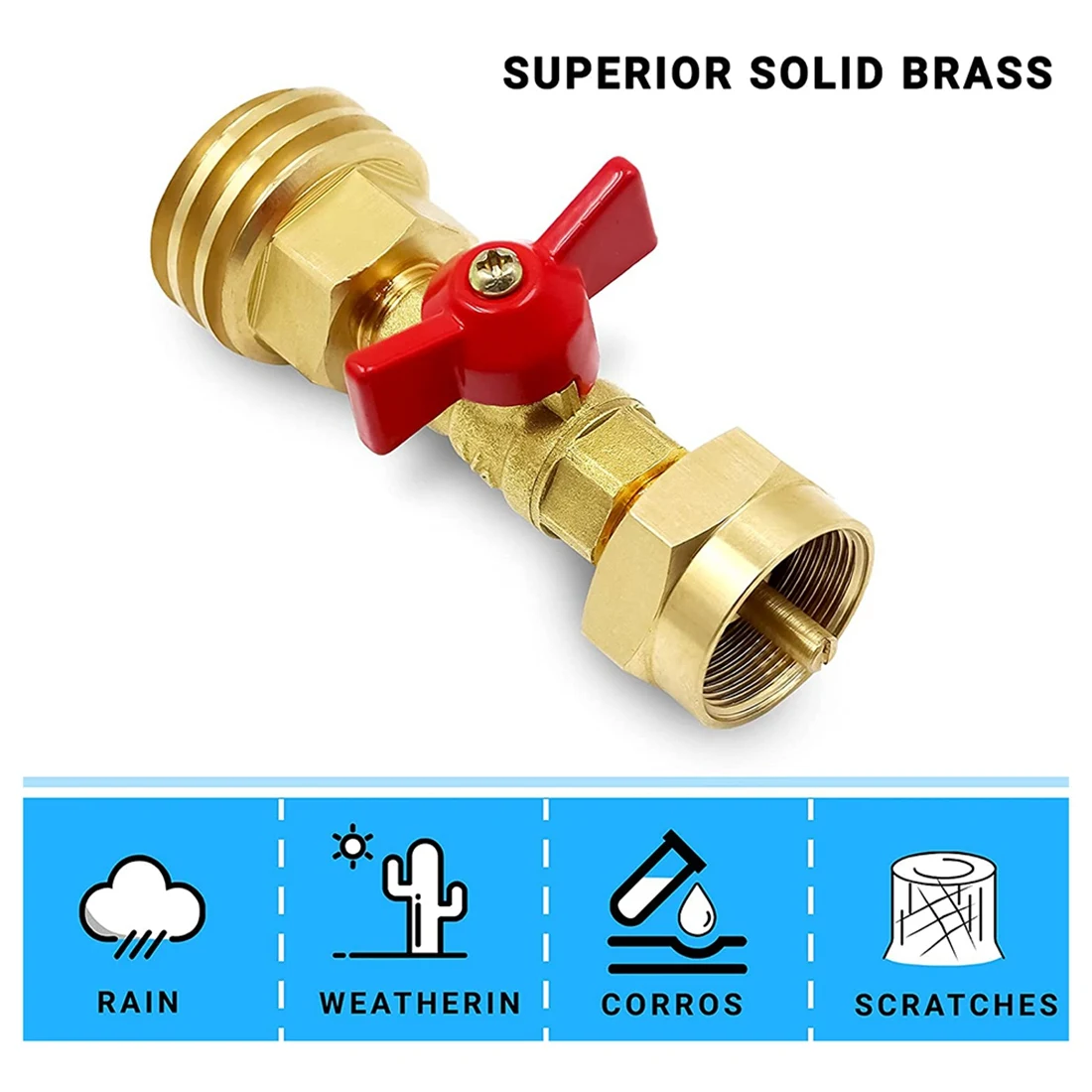 1 Lb To 20 Lb Propane Tank Adapter With Valve, Converter Universal For 1Lb/16.4Oz Disposable Throwaway Cylinder