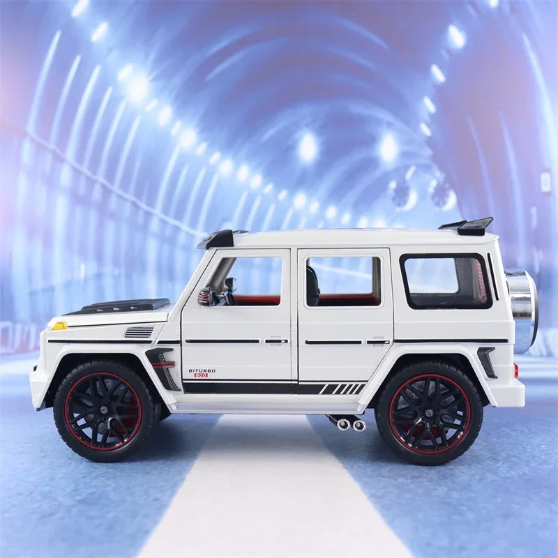 1:18 Mercedes Benz BRABUS G800 Hohe Simulation Diecast Metall Legierung Modell auto Sound Licht Zurückziehen Sammlung Kinder Spielzeug Geschenk A583