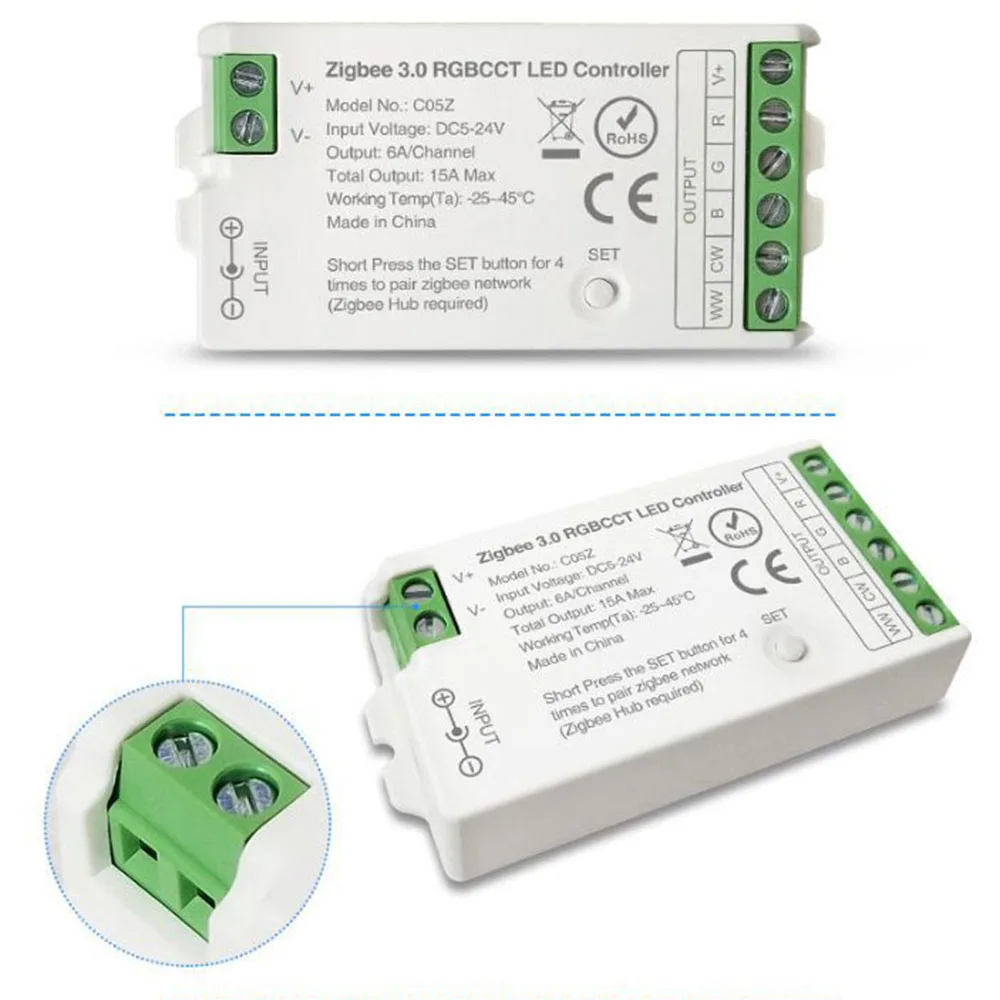 Aubess-controlador LED Tuya Zigbee con WiFi, tira de luz LED DIM CCT RGB RGBW RGBCCT, puente de modo Dual, puerta de enlace, hogar inteligente a través de la aplicación Smart Life