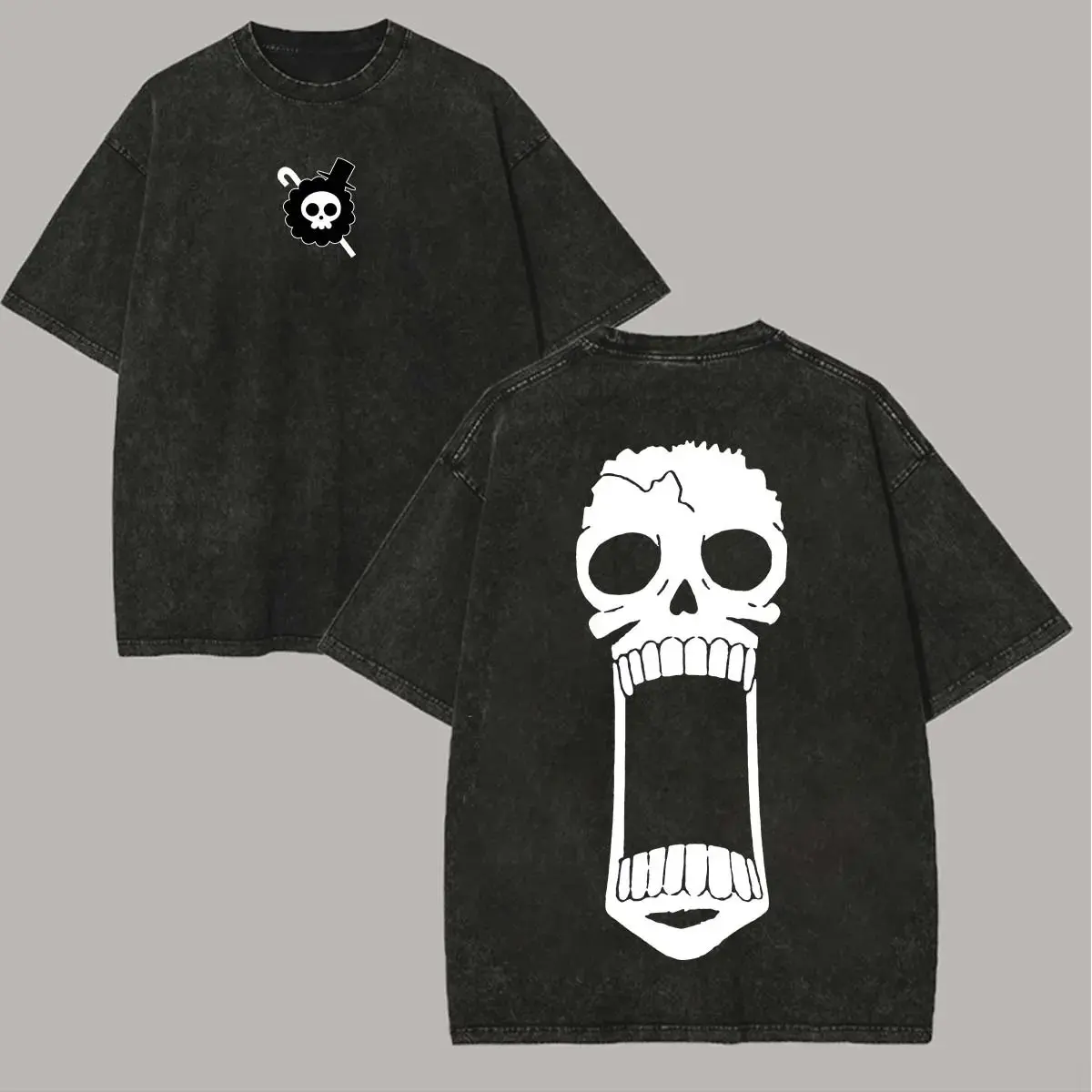 Anime One Piece Vintage Washed T Shirt Men Women Graphic Print Cotton Streetwear Short Sleeve Tee Casual Tops Summer 2026 Y2k view 3