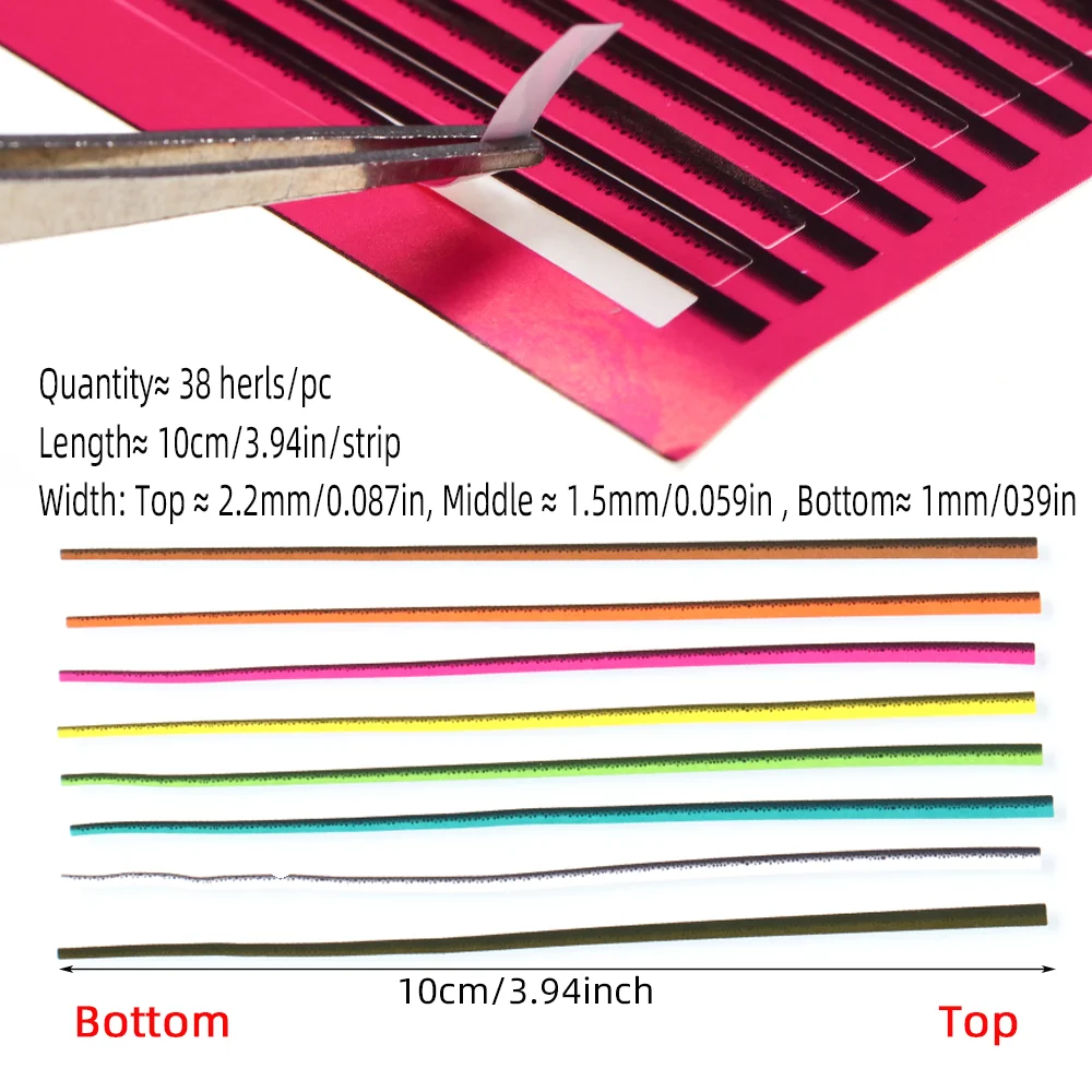 2er-/8er-Packung synthetischer Pfauenfeder-Nymphenkörperhüllen aus Fliegenbindematerial für Jig-Nymphen, Insekten, Wurmfliegen, Forellen- und Barsch-Angelköder – Detail 3