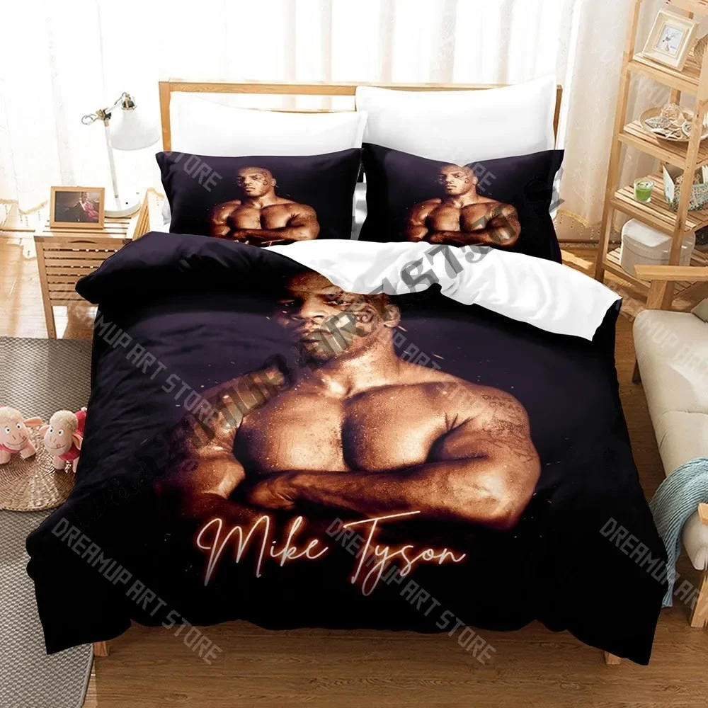 

3D Print Mike Tyson Bedding Set Twin Queen King Full Size Duvet Cover Pillowcase Bed boys girls Adult Home Textiles