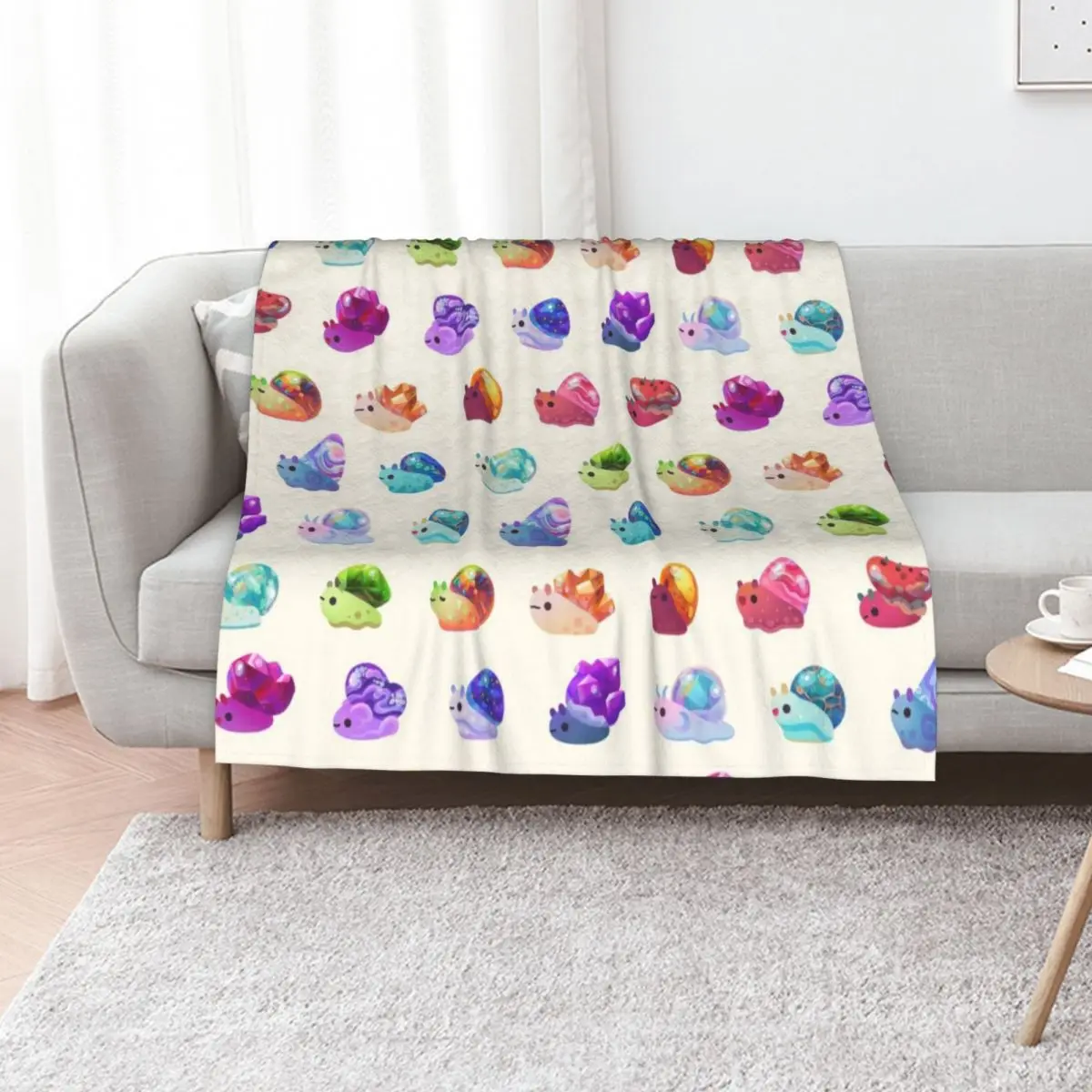 Jewel Snail - pastel Throw Blanket Camping Luxury Decorative Sofa warm for winter Plush Luxury St Blankets