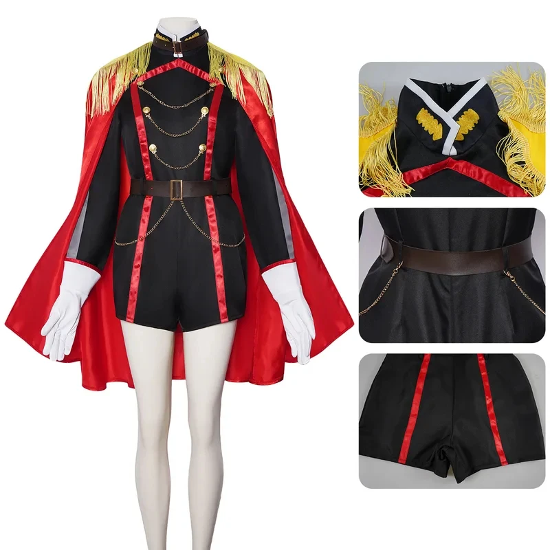 Yamashiro Ren Anime Mato Seihei No Slave Cosplay Costume Women Uniform Skirt Suit Wig Party Role Play Clothing Uni FD1;6 - view 3