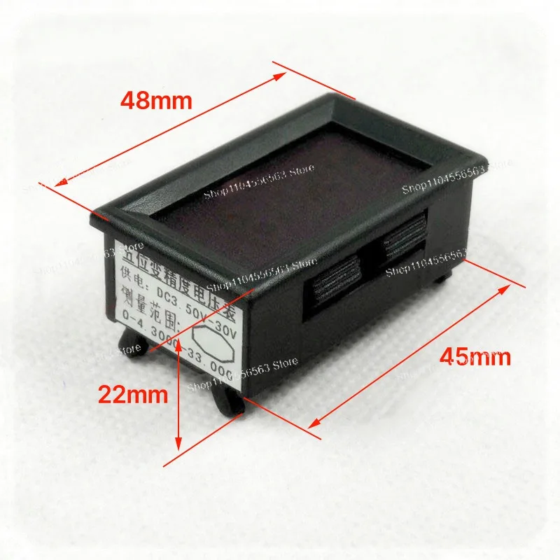 الفولتميتر الرقمي DC ذو 5 أرقام مكون من 5 أسلاك مقاس 0.36 بوصة - قياس دقة 0-33 فولت، خيارات عرض أحمر/أزرق/أخضر/أصفر #4