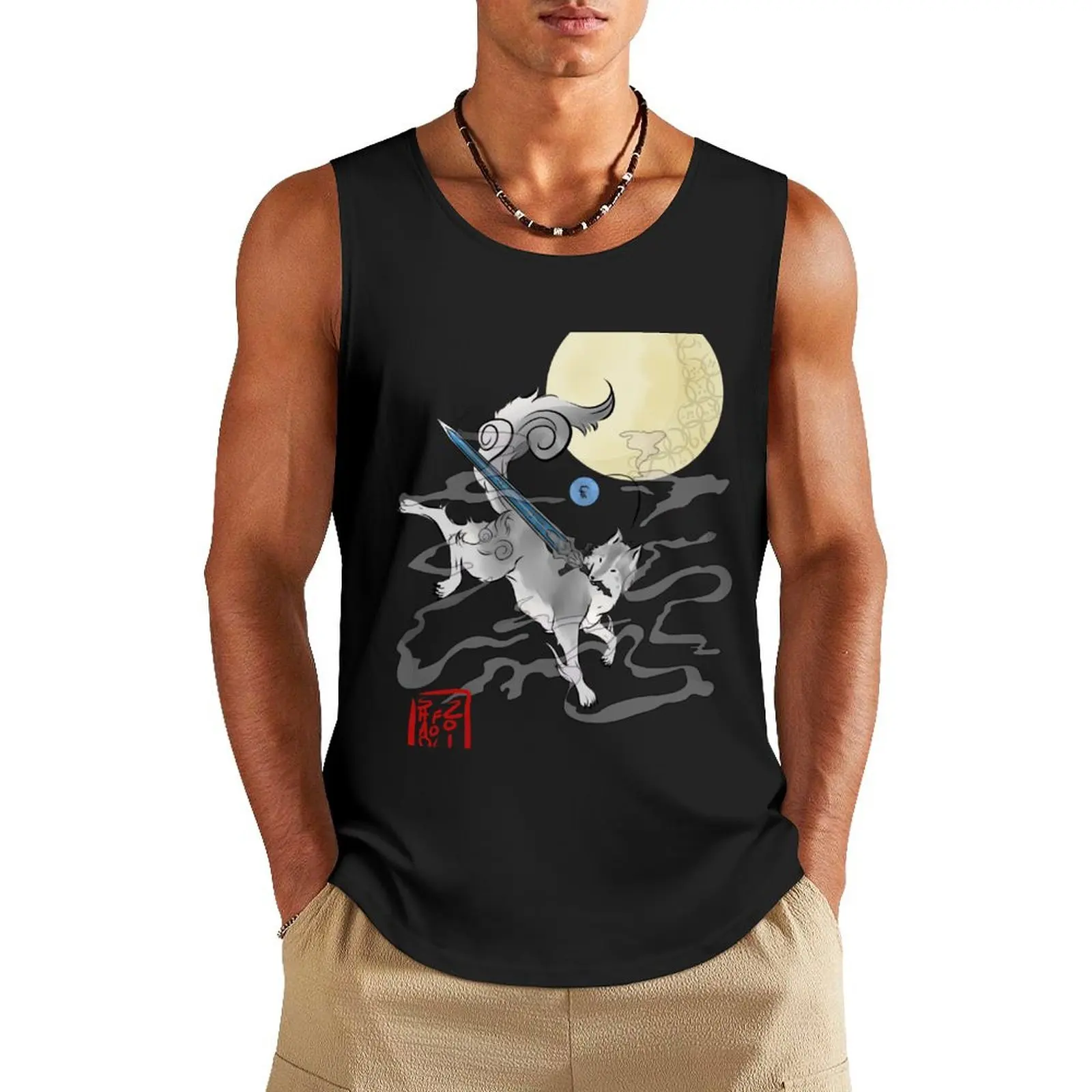 

The Great Grey Wolf - Sifkami Tank Top gym clothing Working vest sleeveless tshirts for men Bodybuilding clothing man