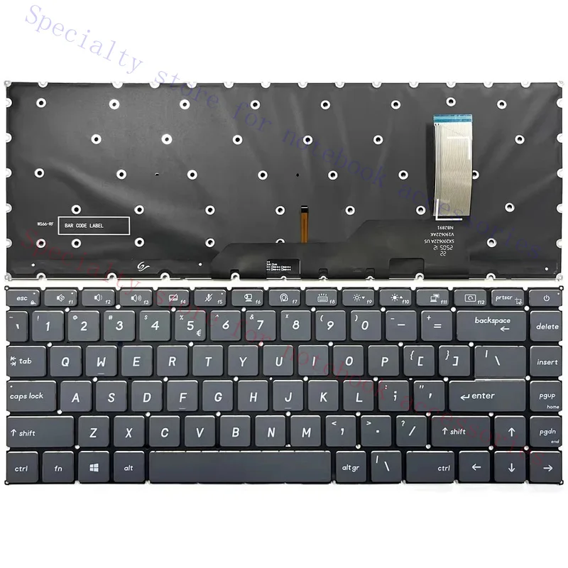 for MSI Creator Z16 A11U MS-1571 A11UE A11UET MS1571 Backlit US Keyboard Gray