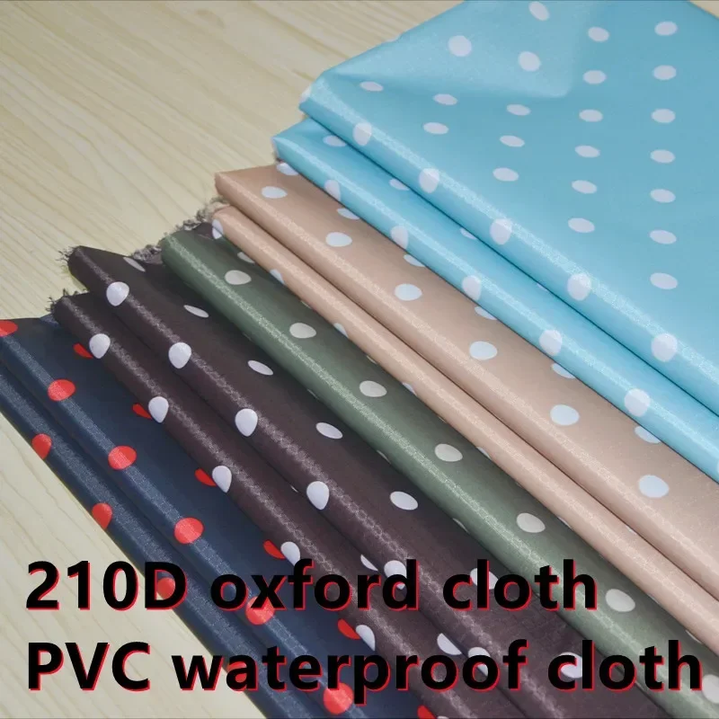 

210D Large Dot Printed Oxford Fabric PVC Waterproof Cloth Schoolbag Cloth Picnic Mat Cloth