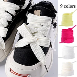 1Pair New Sneakers Flat Shoelaces Fashion Rope Shoelace 2cm Wider Laces For Shoes 130CM Sneakers Rope Laces Shoes Accessories