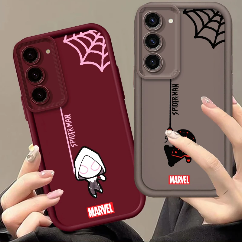 Spider-Man Marvel Fashion Cute For Samsung Note 20 S24 S23 S22 S21 S20 Ultra Plus FE A25 A23 A22 A55 A35 5G Eye Ladder Back