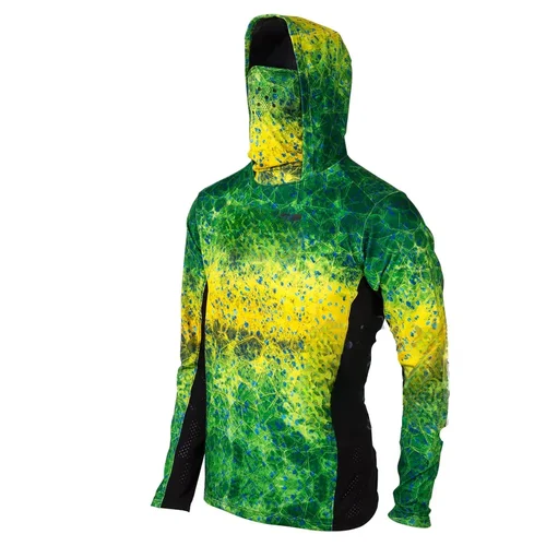 Camisas De Pesca para hombre, Jersey De Pesca transpirable Anti-uv con cuello y cara, camisetas De pesca con protección solar De manga larga, Camisa De Pesca