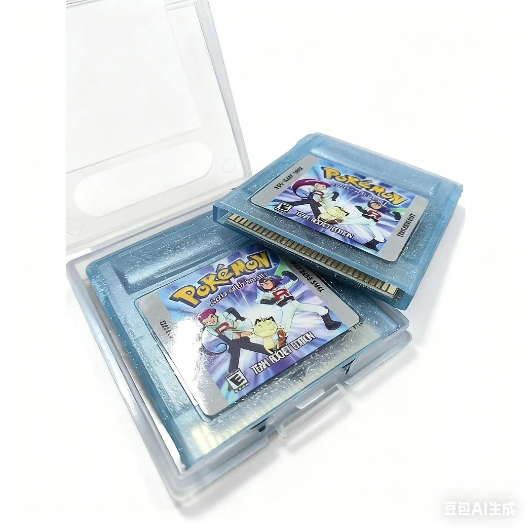 Best Seller Pokémon 16-Bit Video Game Console Cartridge GBC Game Card Pokémon Team Rocket Edition USA Version Grey/Crystal Shell
