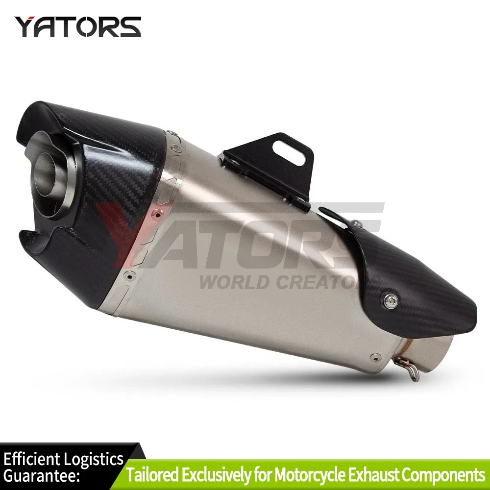 51mm 60mm universal motorcycle exhaust AT2 Muffler racing high quality tailpipe For RS660 XMAX 300 NSS750 MT-09 990 Duke ZX-6R