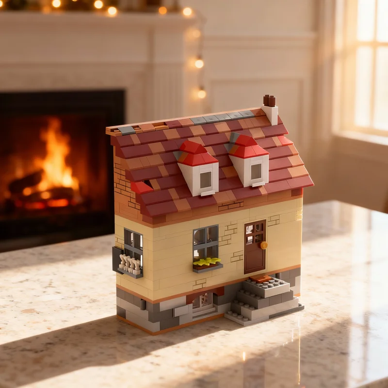 545 pièces MOC Harry ALT Maison de Village Européenne Modèle Blocs de Construction Cadeaux de Noël Jouets d'Architecture DIY Idée Créative Éducation