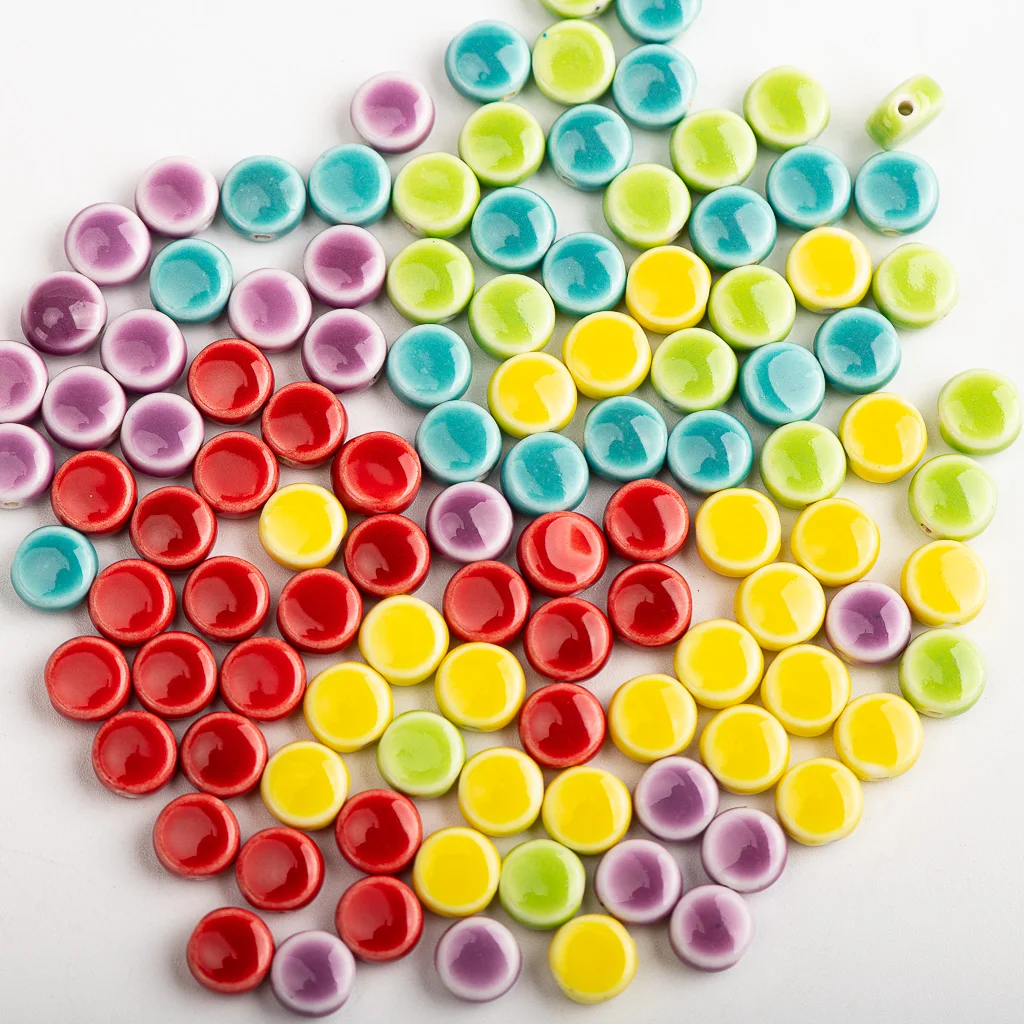 7# 20pcs HQ Small Candy Color Porcelain Beads Cute Earrings Hair Accessories Bracelet DIY Accessories 0A2#708