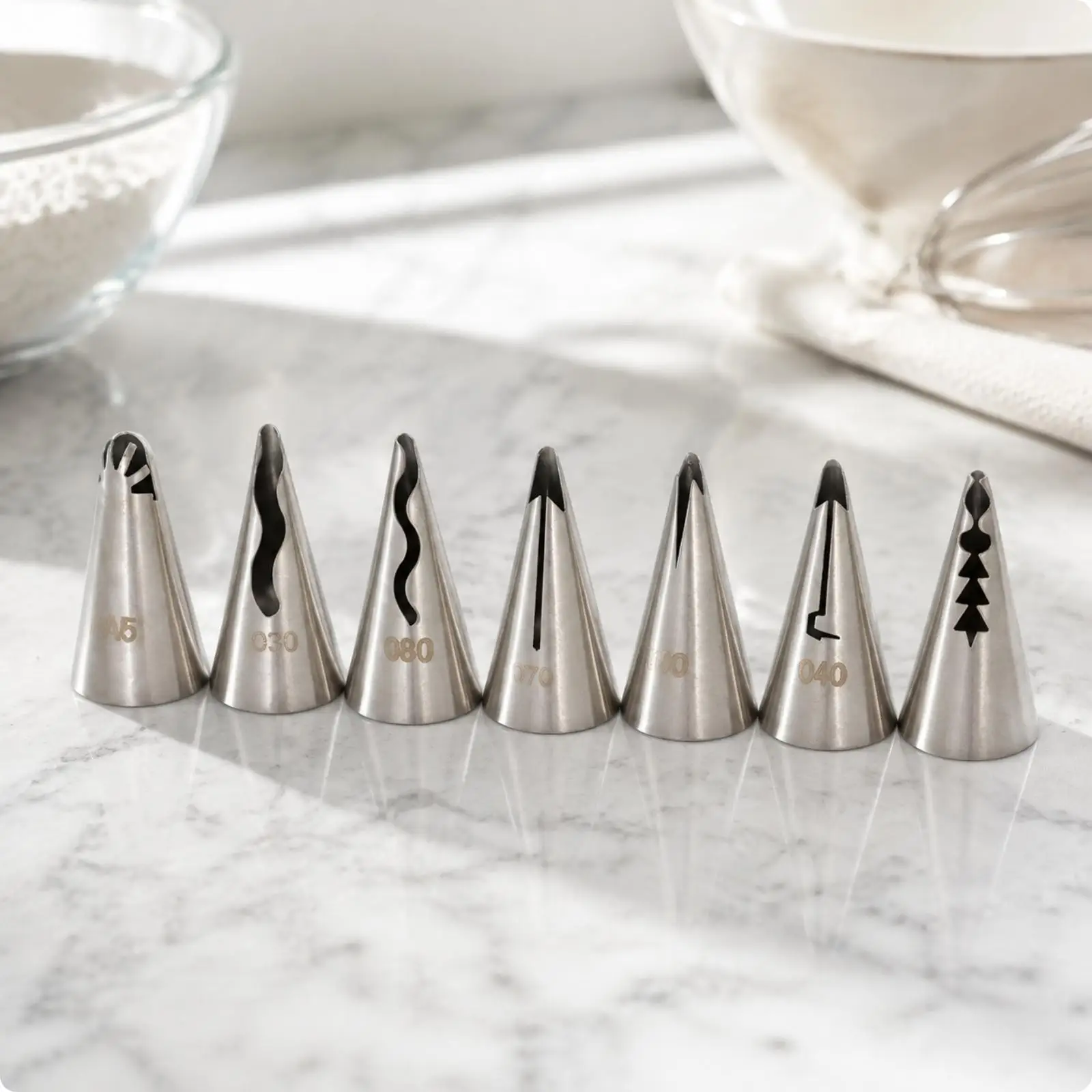 Cake Icing Nozzle Pastry Piping Tip Stainless Steel for Skirt Ruffle Design Baking Tool