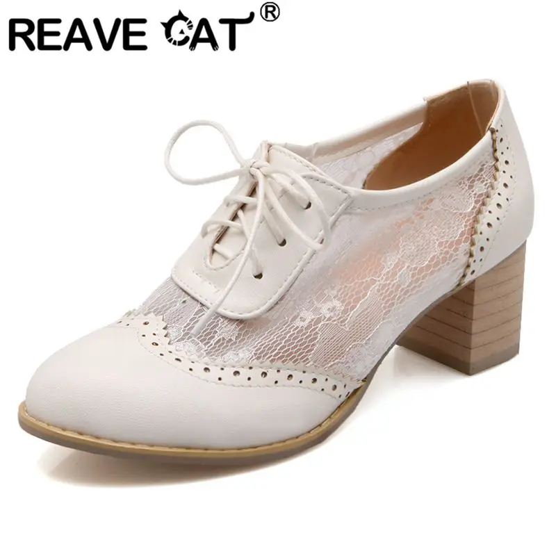 REAVE CAT ماركة غير رسمية 2026 تصميم جديد النساء مضخات جولة تو 8 سنتيمتر عالية الكعب الانزلاق على الحلو يؤرخ أحذية الحفلات حجم كبير 41 42 43 #1