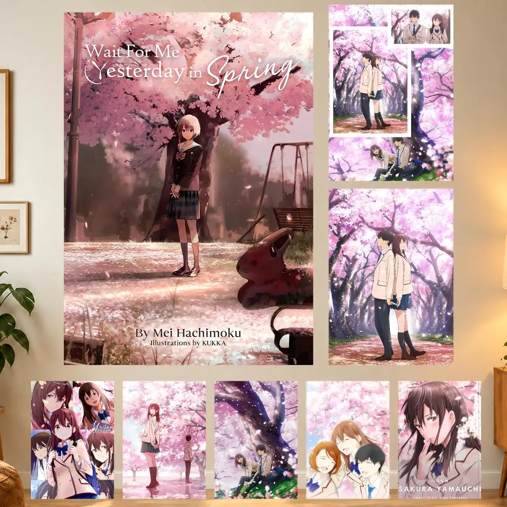 Tender Poignant Anime I Want To Eat Your Pancreas Poster Home Wall Decor for Living Room Bedroom Office Aesthetic Room