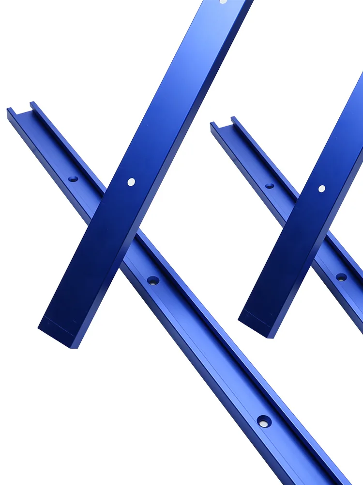 T-Track Pre-Drilled High Stability Aluminium Alloy Cut Profile T-Track With Mounting Holes for Workbench Table Saw DIY Projects