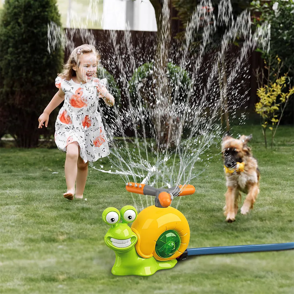 Cartoon Snail Water Sprinkler Baseball Toy Summer Water Game Water Sprinkler for Boys Girls Summer Backyard Lawn Pool Party Fun