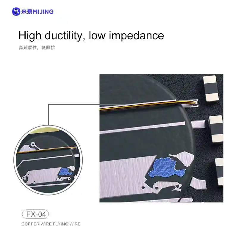 Mijing Superfine Copper Wire Silver Flying Line Mobile Phone/Computer PCB Board Solder Point Chip PCB BGA Maintenance Jump Wire