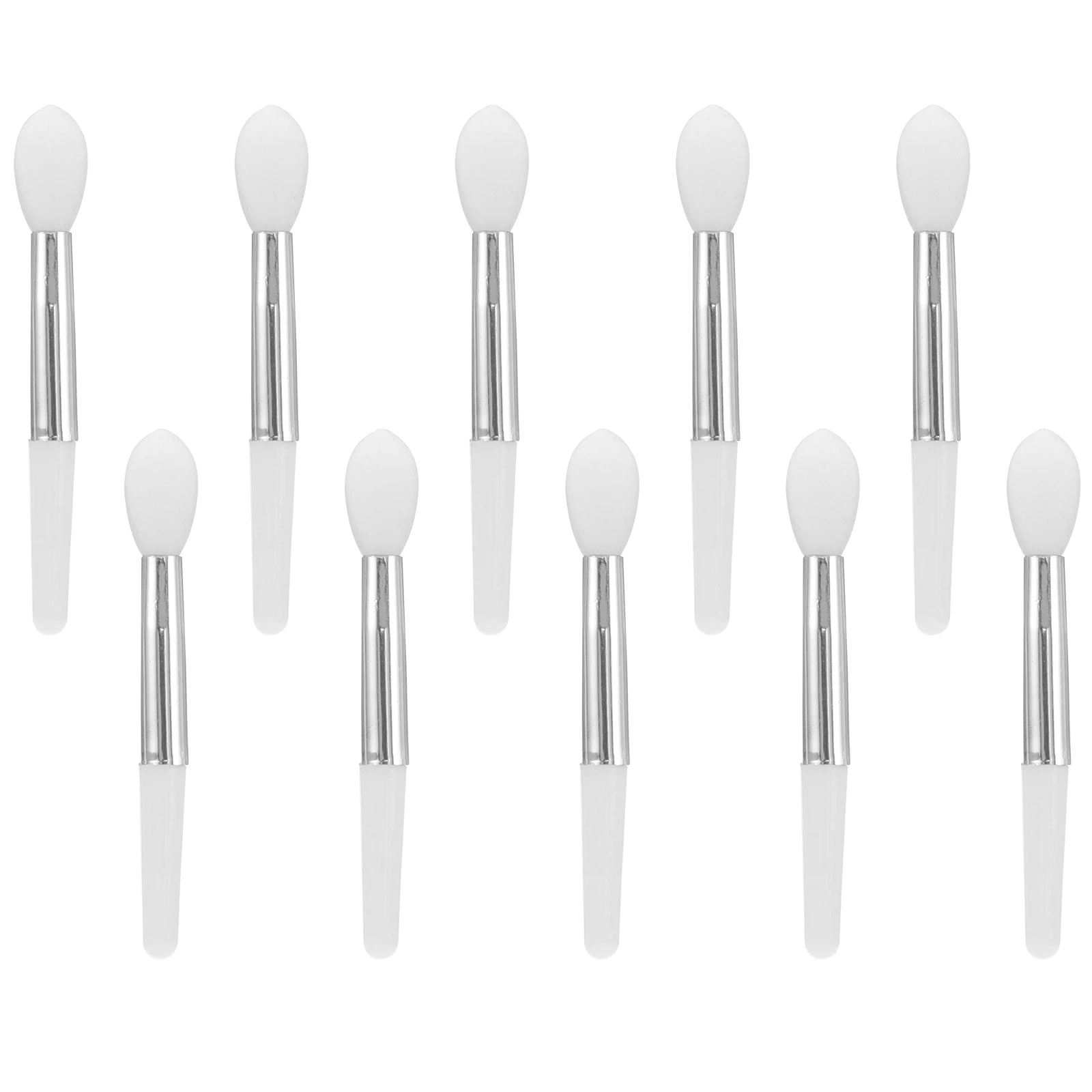 

10 Pcs Lip Brush Silicone Makeup Applicator Transparent Box Soft Bristles Reusable Fine Application Lip Gloss Wand
