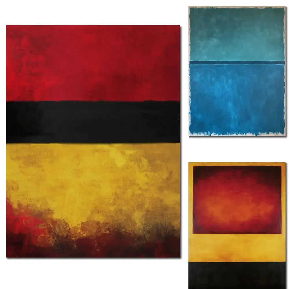

Large Abstract Oil Painting Handmade Canvas Art Red Yellow Black Modern Living Room Bathroom Wall Decor Christmas Gift