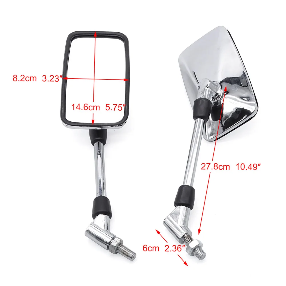 2pcs 10MM Motorcycle Metal Rearview Side Mirror For Honda Hornet 250 600 900 Jade VT250 CB-1 CB400 SF CB600 CB750 CB1300