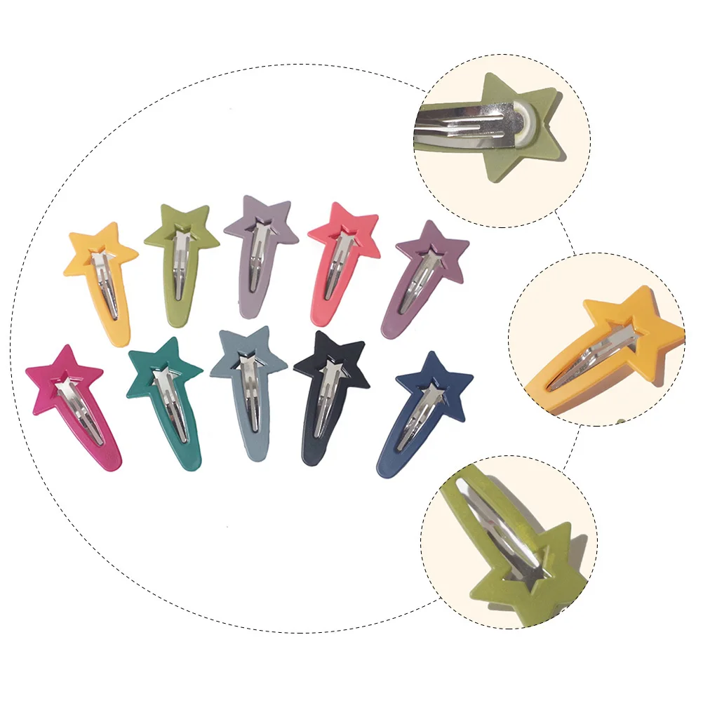 

20Pcs Star Snap Hair Clips Durable Stylish Barrettes for Girls Daily Party School Hair Accessories Fashion Hairpins