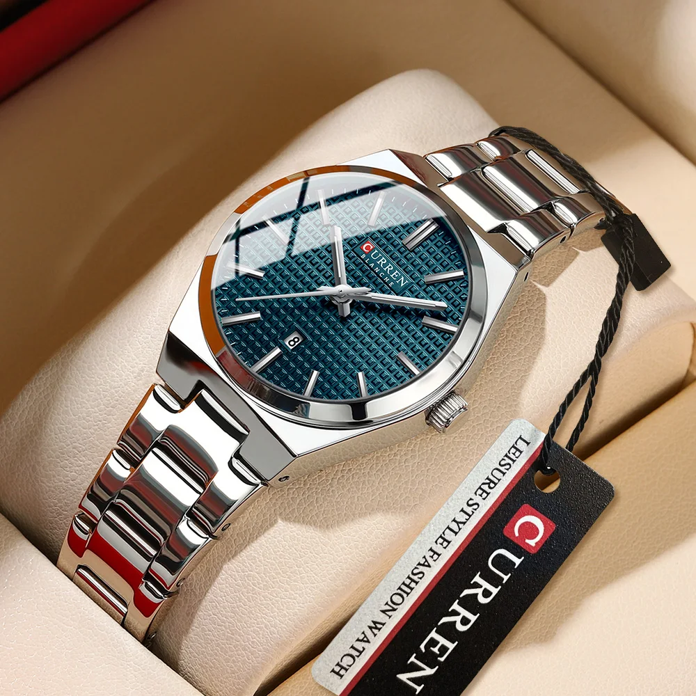 CURREN Brand Fashion Luxury Women Quartz Watch Round Small Dial Stainless Steel Strap Girl Wristwatch
