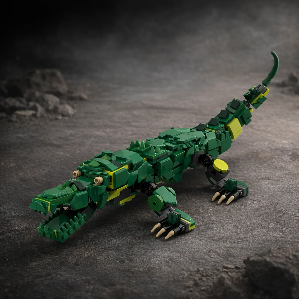 moc-green-crocodile-building-blocks-alligator-reptile-model-bricks-diy-assembly-set-adult-hobbyist-collection-display-gift