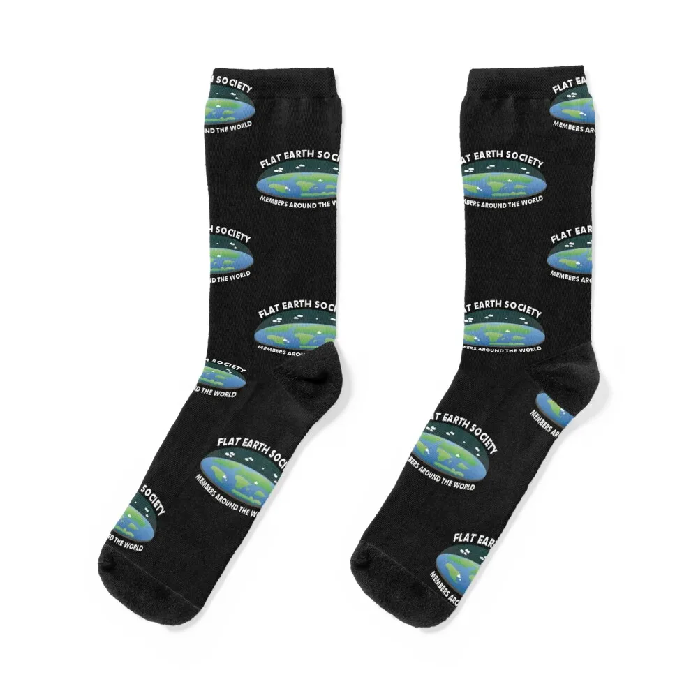 Flat Earth Society Members around the world ,Funny Gift , Beyond The Curve Theory Socks cycling Stockings Socks Men's Women's