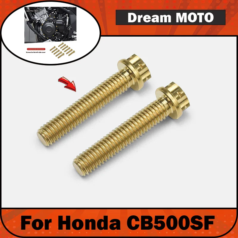【Premium】For Honda CB500SF Super Four modified engine side covers, titanium alloy screws, titanium bolt accessories