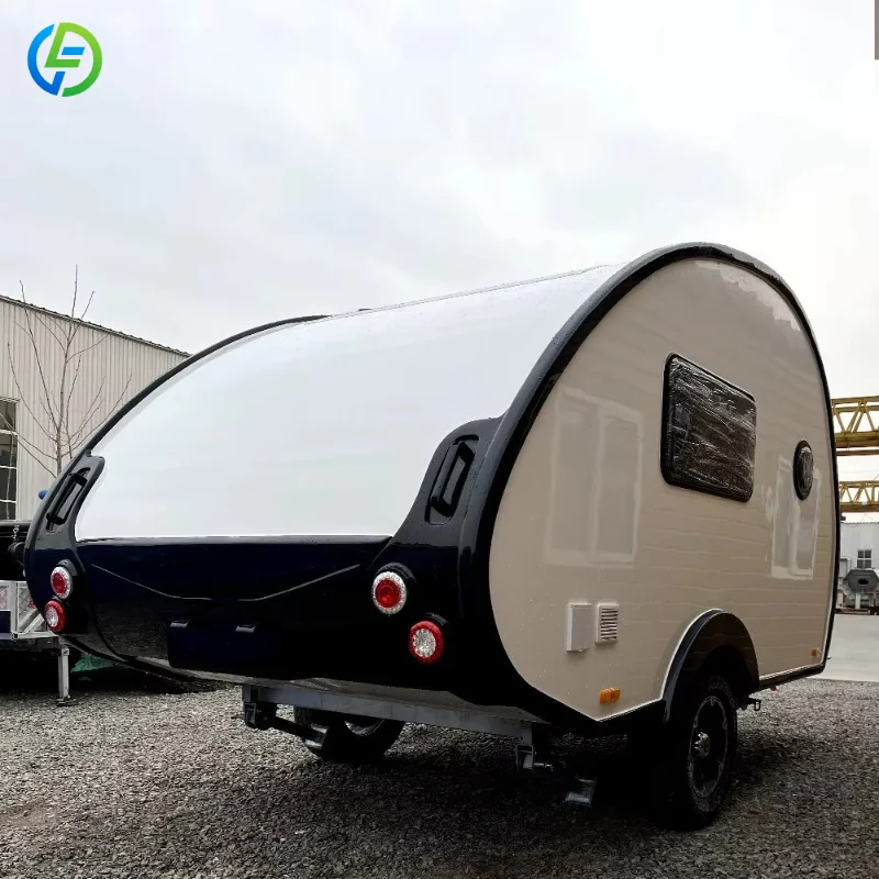 Camper RV Luxury Modern Tiny Teardrop Trailer Travel Solar Bathroom Lightweight 4x4 in Us Slide Out Kit for Sale Customized
