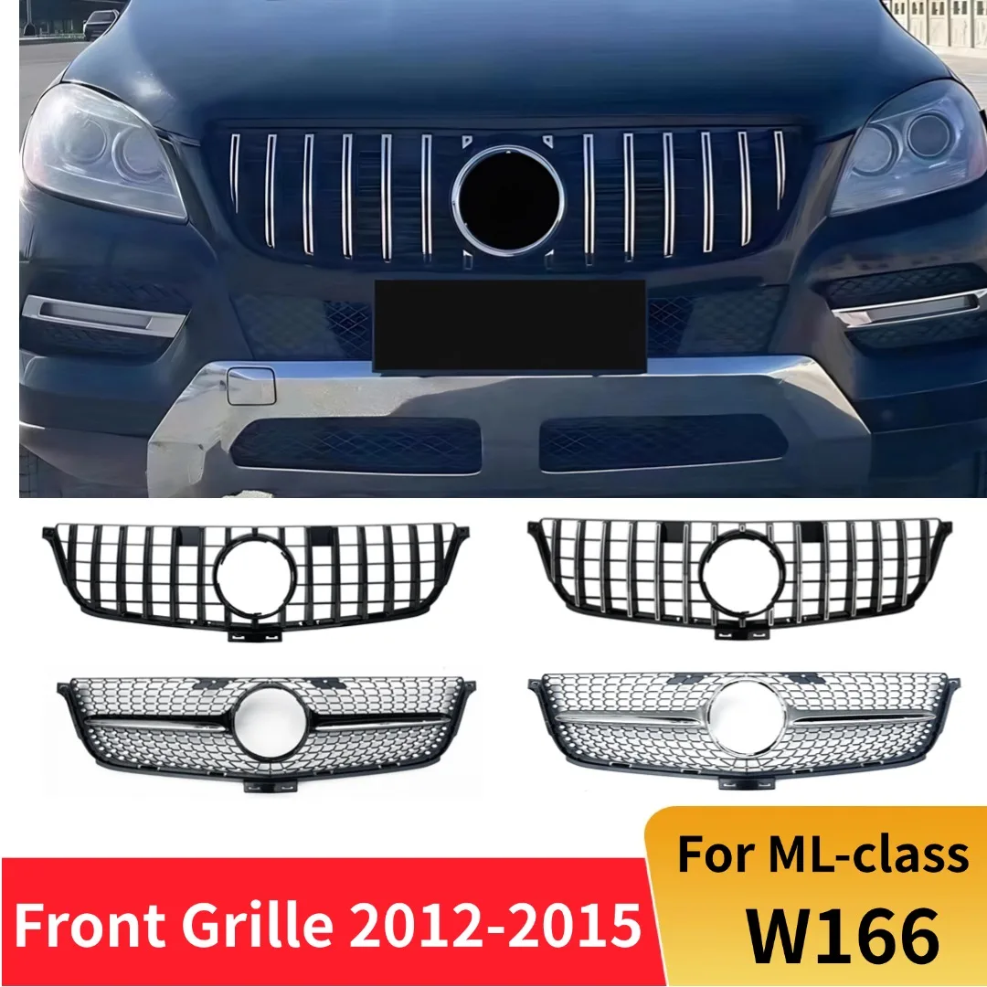 

Front Mask Grille Grid Mesh Grill Tuning Accessories Facelift Body Kit Trim For Mercedes Benz ML W166 2012-2015 Diamond GT Style