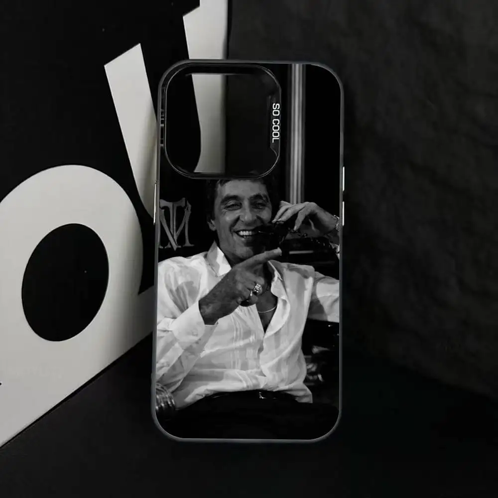 S-Scarface T-Tony Phone Case For iPhone 17,16,15,14,13,12,11 Plus,Pro Max,XS,Colorful Silver Black Cover