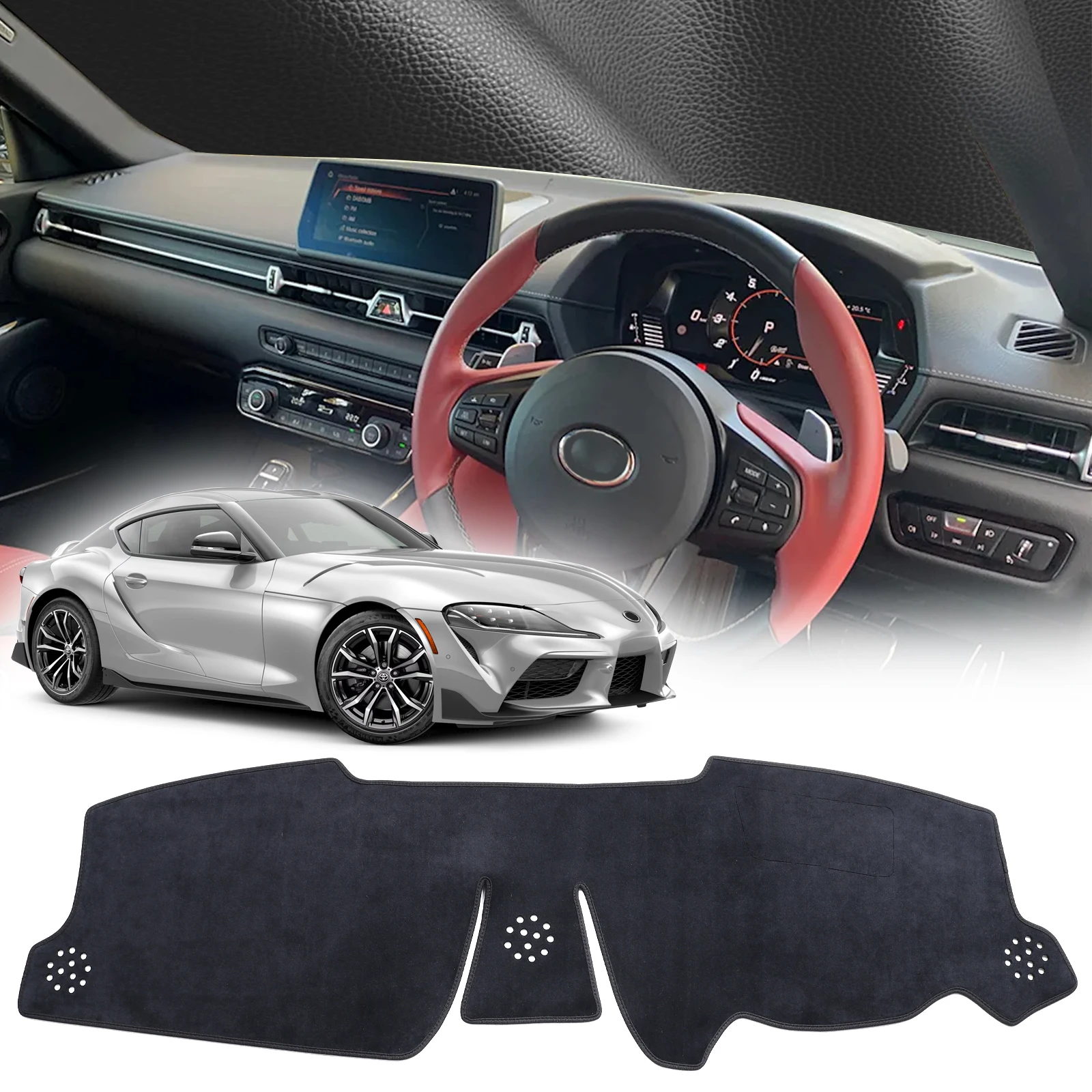 

for Toyota Supra 2019-2025 GR Style Car Dashmat Dashboard Cover Pad Protective Carpet Accessories DashMat Sunshade
