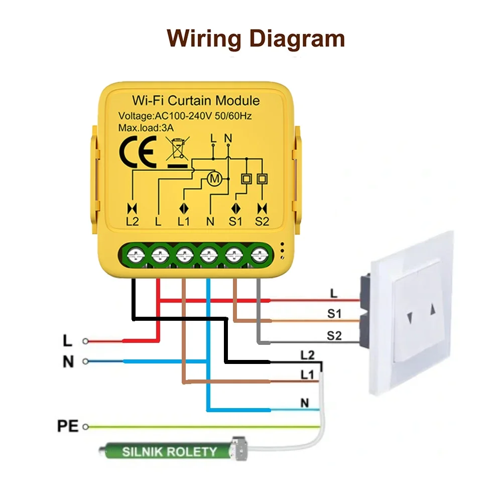 Tuya WiFi Zigbee Smart Curtain Switch Module Blind Switch Controller for Roller Shutter Electric Motor Support Alexa Google Home