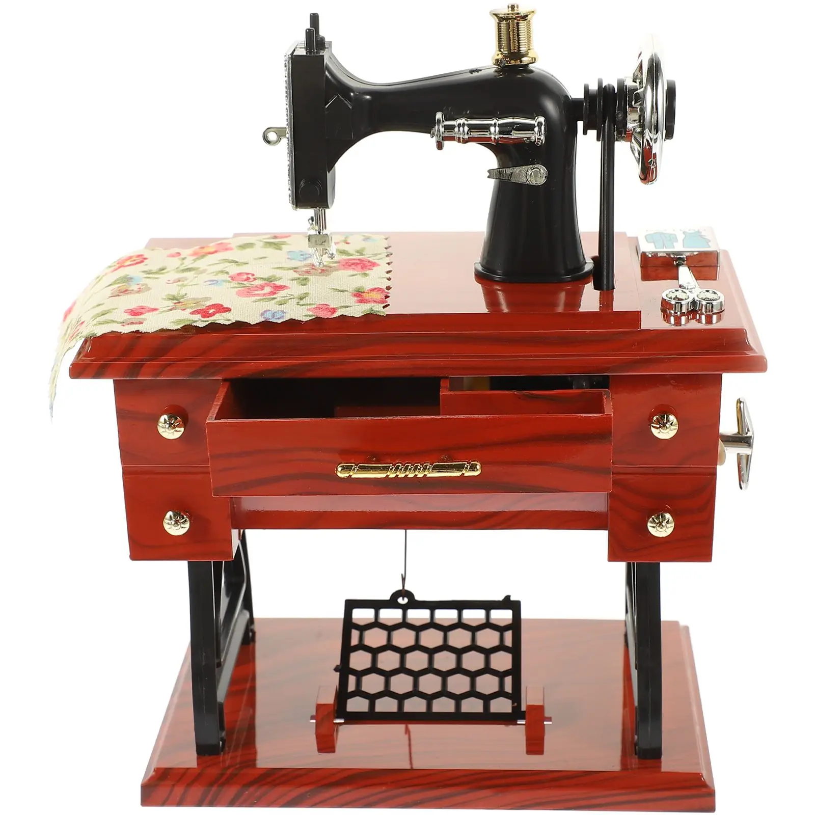 

musical sewing machine music box vintage toy wind up musical box sound gift idea birthday present holiday