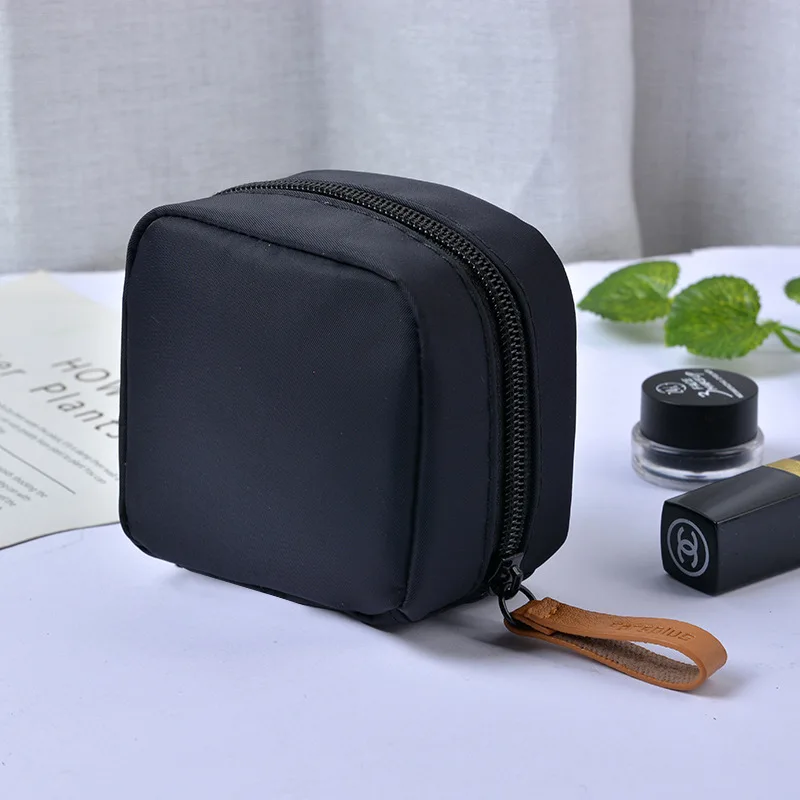 Portable Multi-Purpose Small Cosmetic Bag Mouth Red Bag Sanitary Cotton Storage Change Purse Coin Purse Travel Accessories