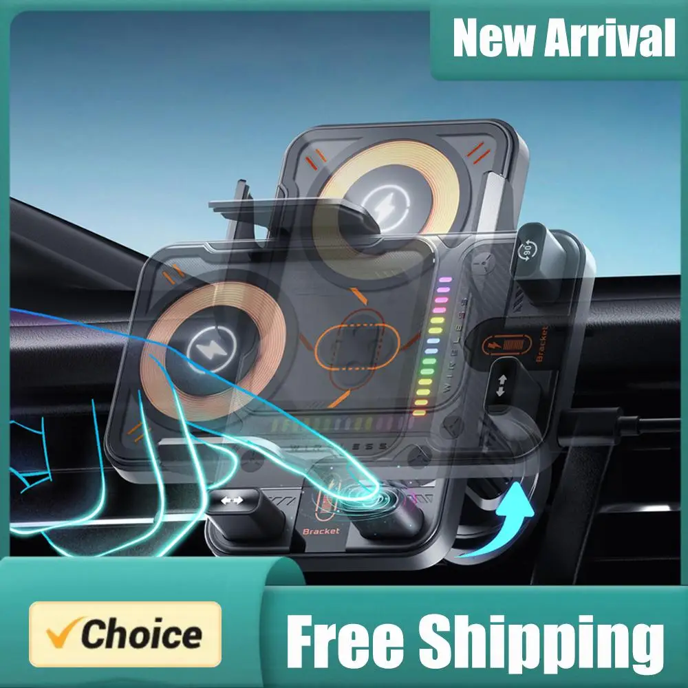 

Wireless Car Charger Car Phone Holder Air Vent Phone Bracket Auto Clamping Car Accessories