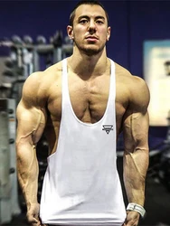 Brand Gym Mens Tank Top Clothing Bodybuilding Singlets Fitness Vest Muscle Sleeveless Workout  Sportswear Shirt Stringer