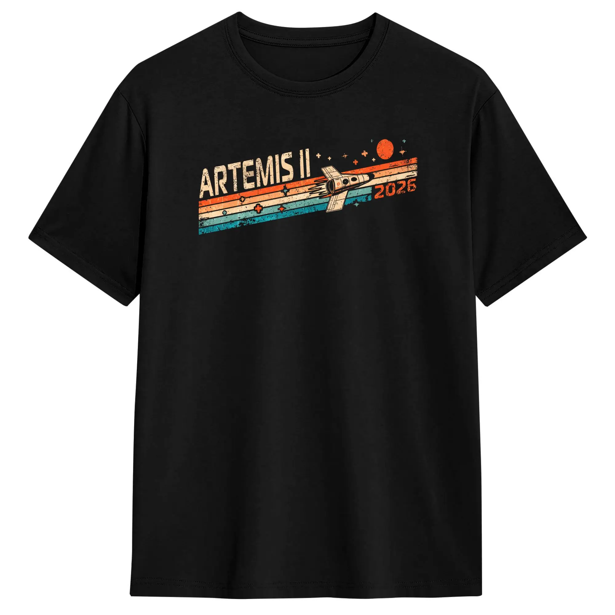 Artemis 2 Mission Logo T Shirt Summer Cotton T-Shirt for Couple Design Tee Shirt Vintage 2026 New Men's Clothing Women's T Shirt