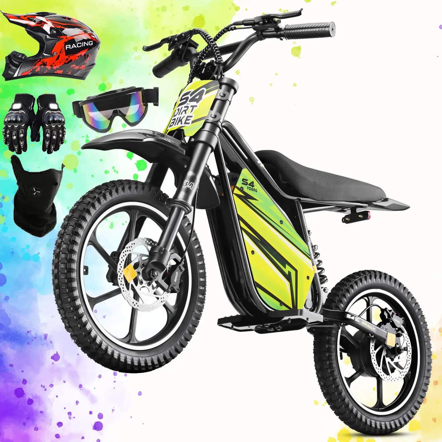 

Peak 800w eAhora S4 Electric Dirt Bike for Kids 8+, 18.6MPH 3-Speed 28Miles Electric Motorcycle for Kids with, Customized