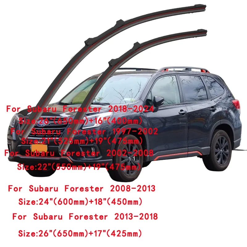 

For Subaru Forester 1997-2024 Car Windshield Wiper Blade Front Windscreen Brushes Washer Accessories Cleaning Replacement Parts