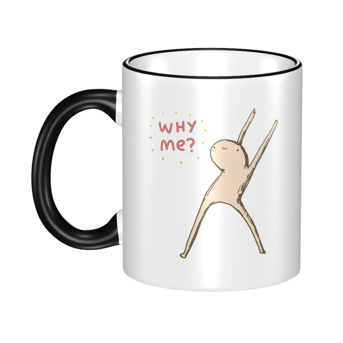 Mug en céramique amusant « Honest Blob Says Why Me » – Tasses à café, tasses à thé, tasses à lait, articles de boisson, cadeau pour femme et homme