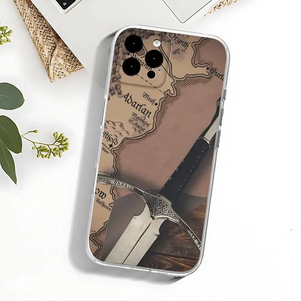 T-Throne Of Glass Handyhülle für iPhone 17,16,15,14,13,12,11 Pro,Max,Plus,X,XS,XR,SE4,E Mini Transparente Softcover