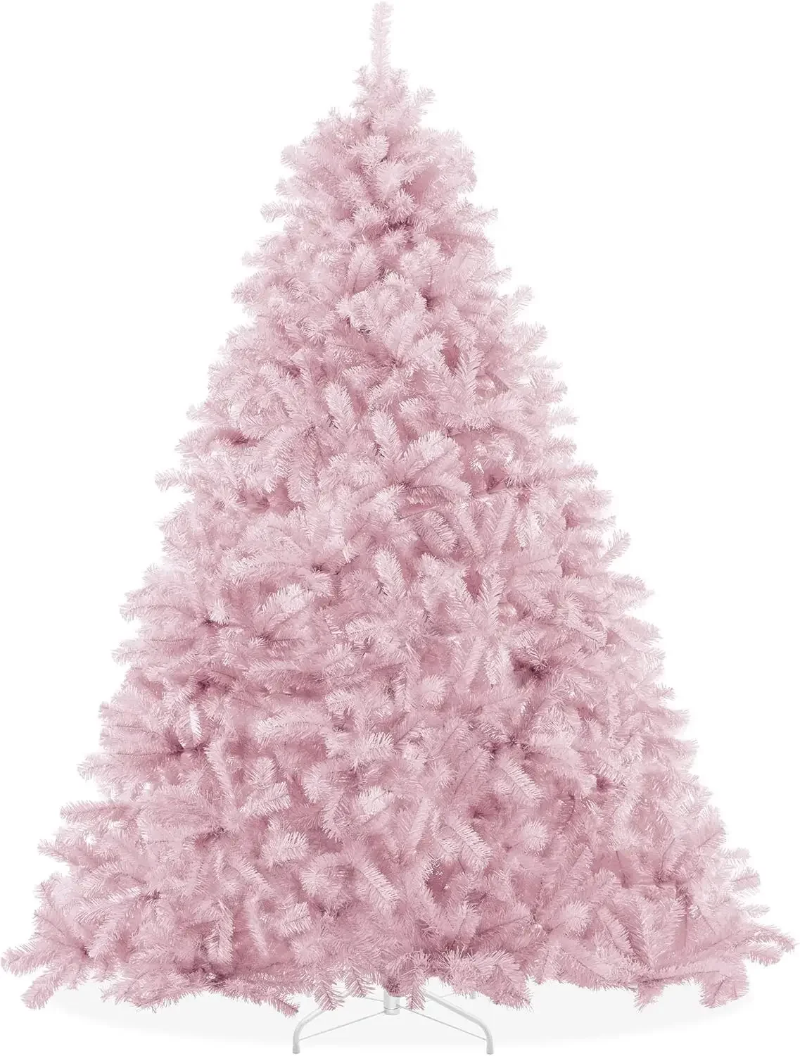 

7.5FT Pink Spruce Artificial Holiday Christmas Tree with Sturdy Metal Stand, Over 1,700 Individual Branches and Needles