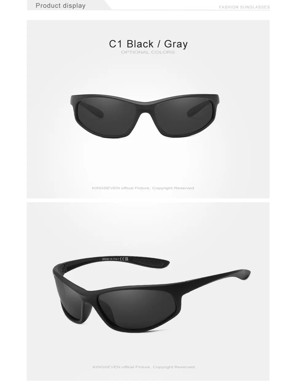 Kingseven neue Reit sonnenbrille für Männer Pastinaken Anti reflex polarisierte uv400 Sport brille hochwertige tr90 Brille – Detail 5