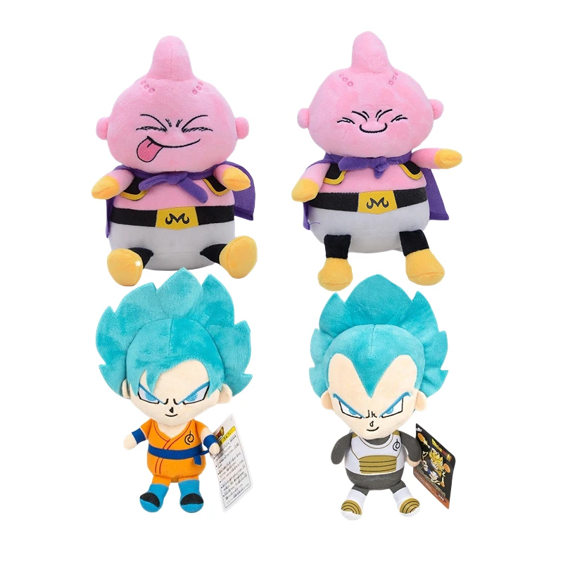 20cm Dragon Ball Plush Stuffed Toys Super Vegeta Goku Buu Cartoon Anime Figures Soft Dolls Kids Birthday Gifts Kawaii Xmas Decor